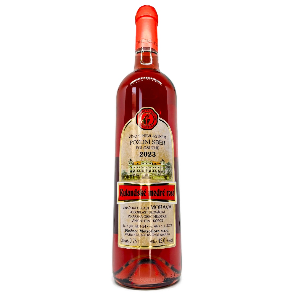 Rulandské modré rosé 2023 pozdní sběr